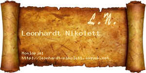 Leonhardt Nikolett névjegykártya